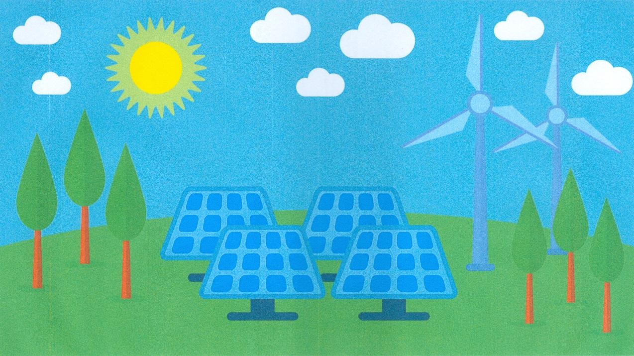 Windrad-Photovoltaik-Energie