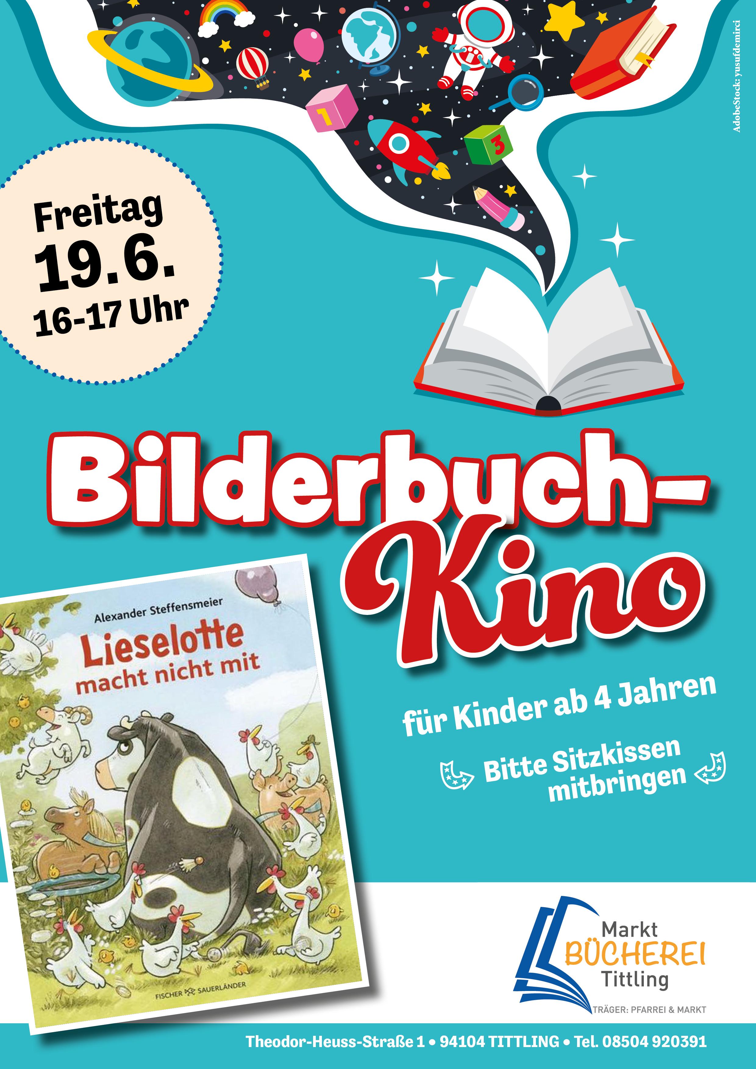 Plakat für die Veranstaltung "Bilderbuchkino"